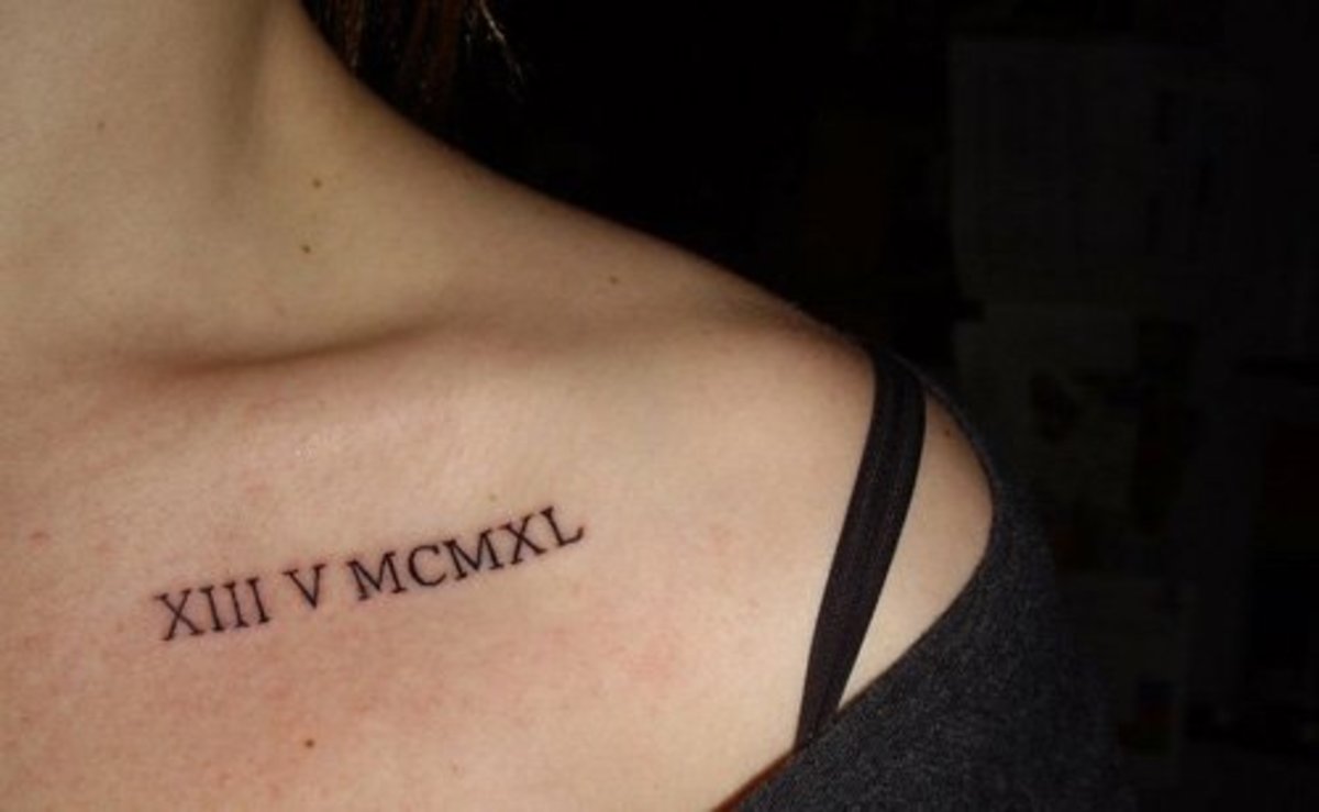 Text tattoos are a popular choice for the clavicle area.