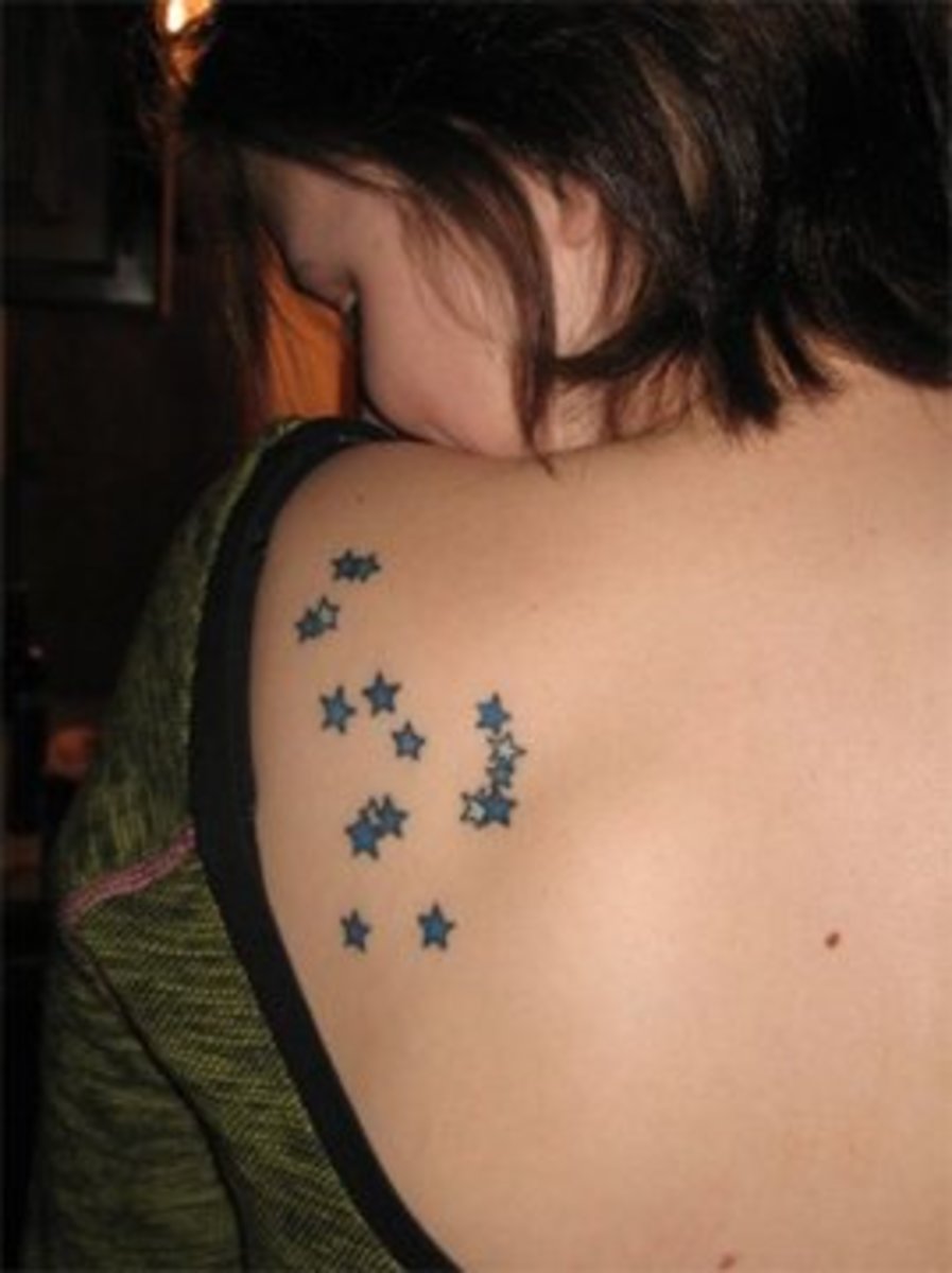 Constellation tattoos often feature the wearer's zodiac sign.