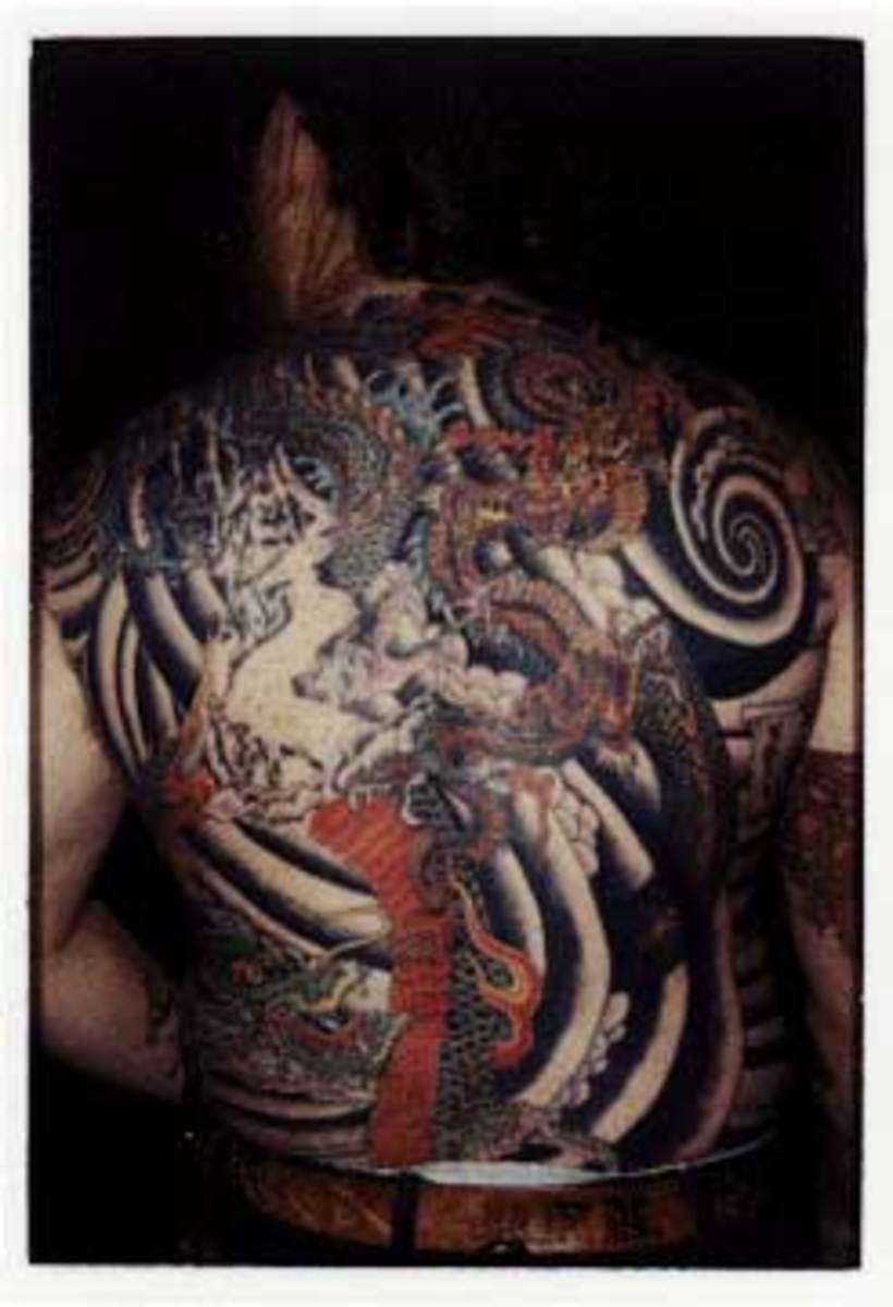 dragon tattoo Asian back