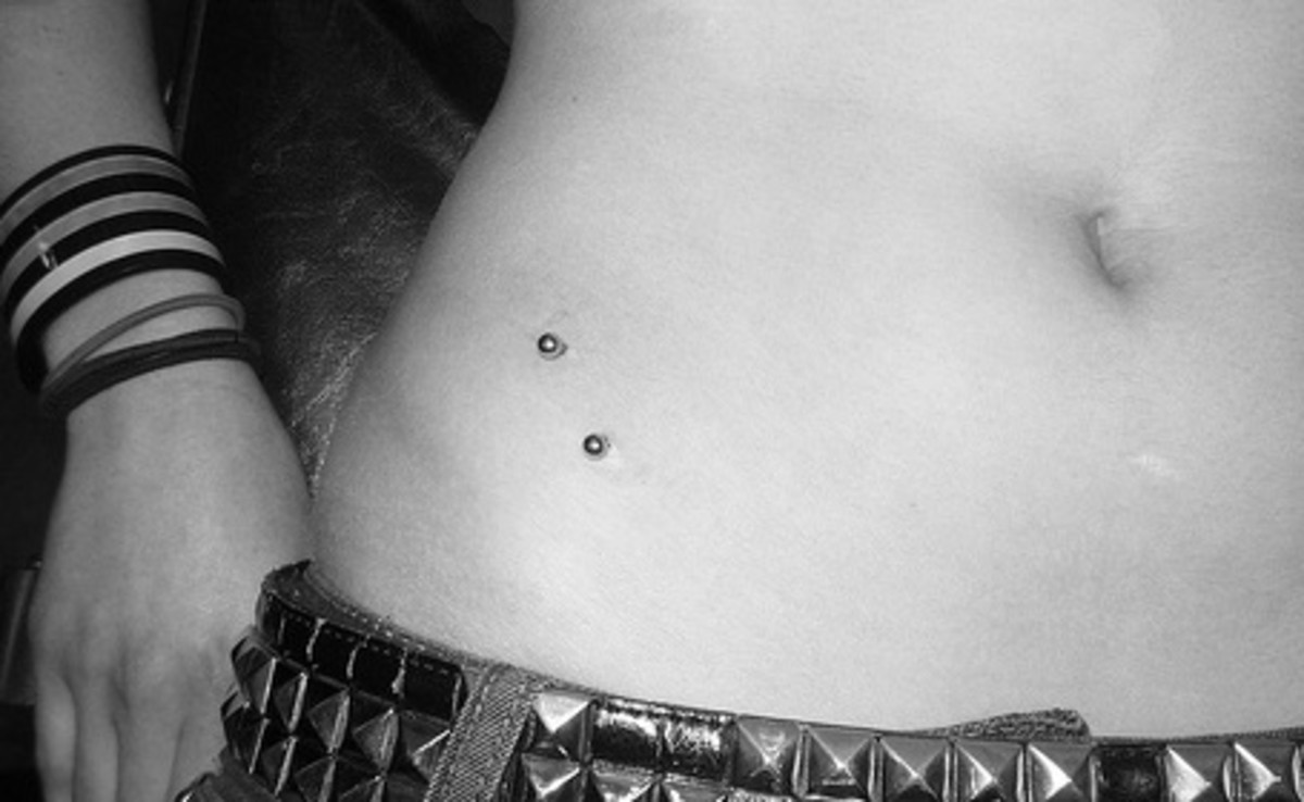 A example of a hip piercing.