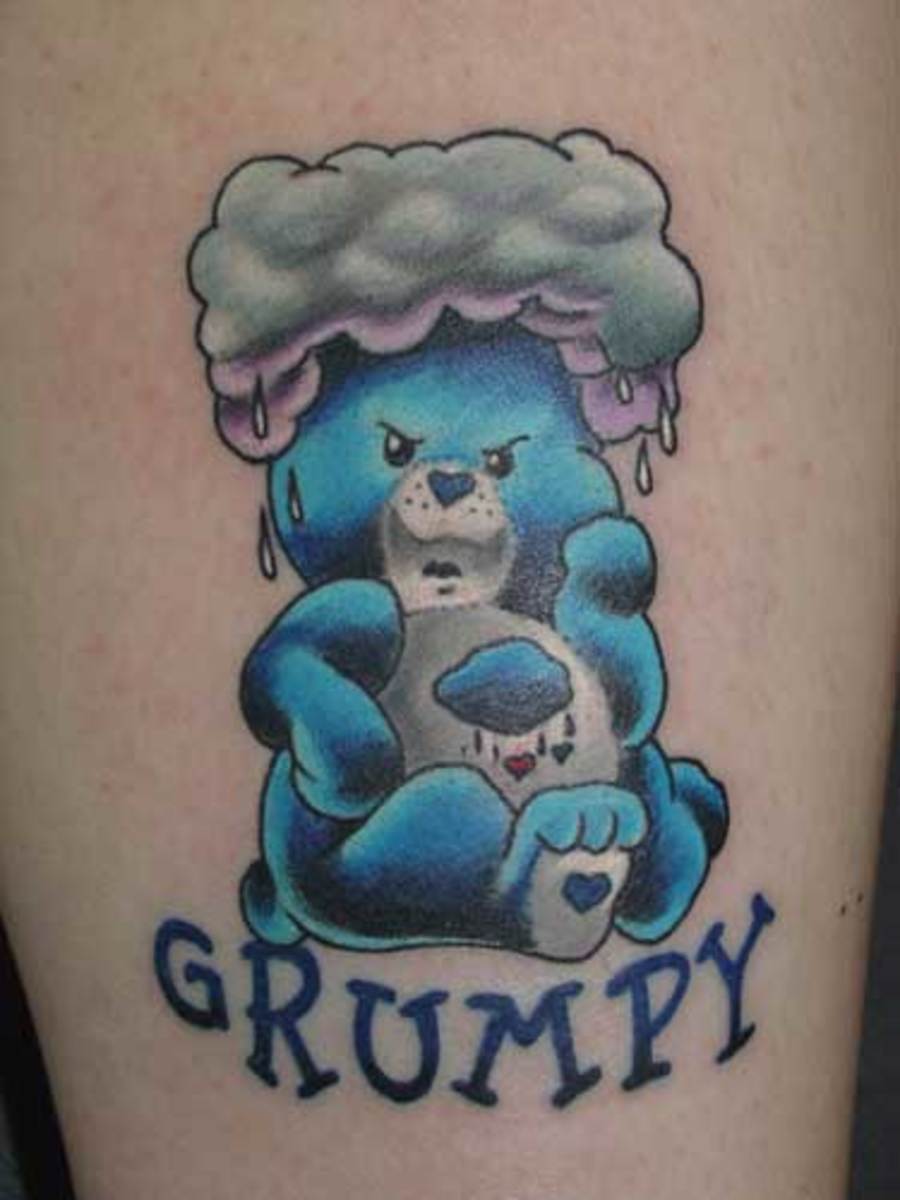 Grumpy care bear tattoo