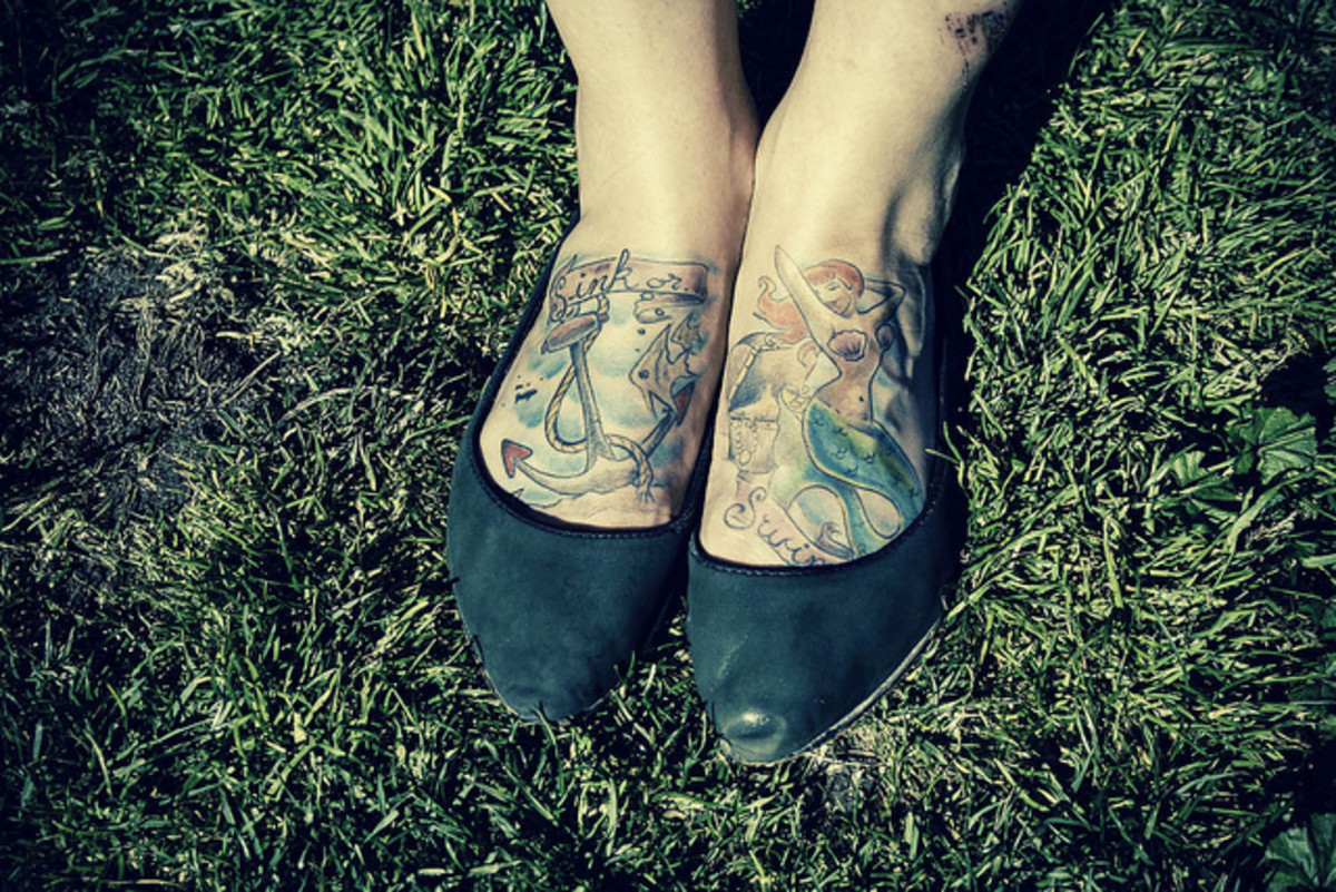 Blue ankle lotus by Joe Bass  The Jade Mermaid Tattoo Par  Flickr
