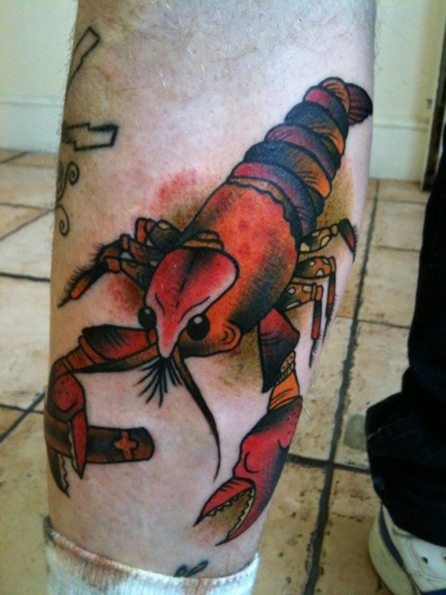 Illustrated Gentleman  Started walkin Saturday with this lobster on  Shawn
