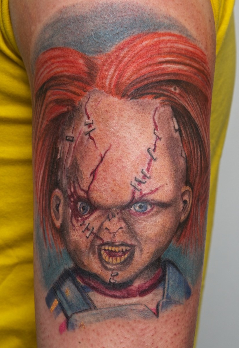 Right Sleeve Chucky Tattoo