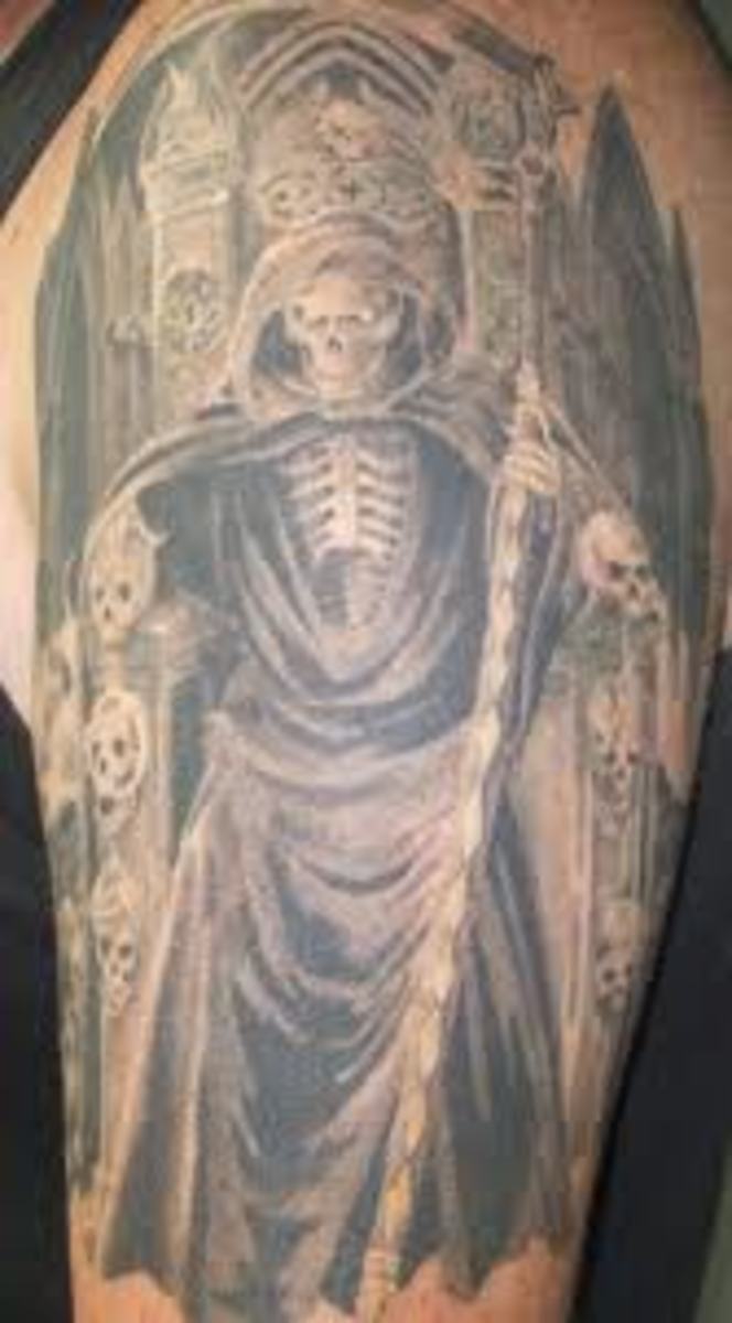 Татуировки смерть на троне
