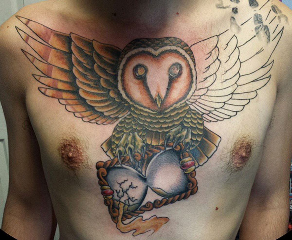 70 Outstanding Owl Tattoos For Chest  Tattoo Designs  TattoosBagcom
