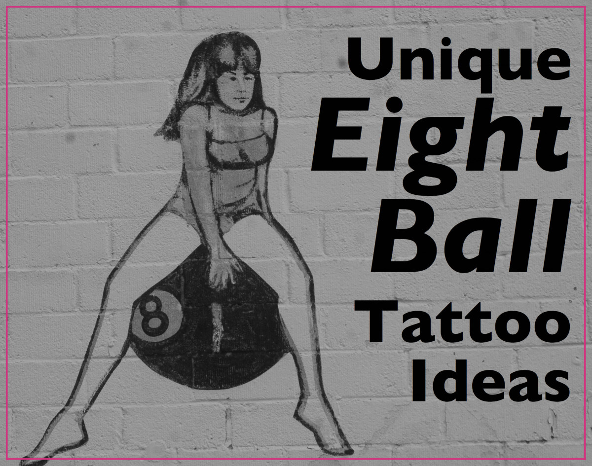 Osiem kulek to symbole zarówno szczęścia, jak i pecha, idealne tatuaże nawiązujące do idei