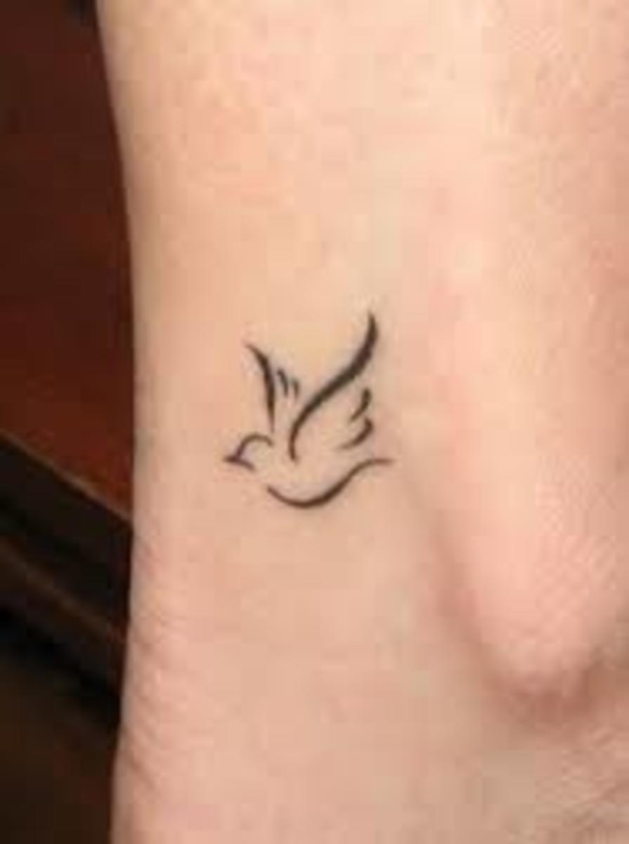 A simple, discreet and elegant dove tattoo.