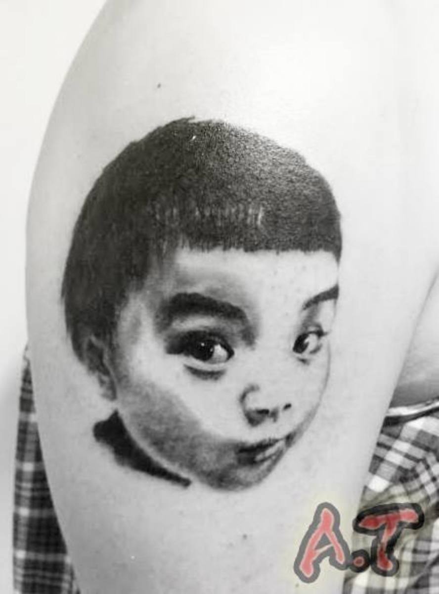 A tattoo based on a photograph.