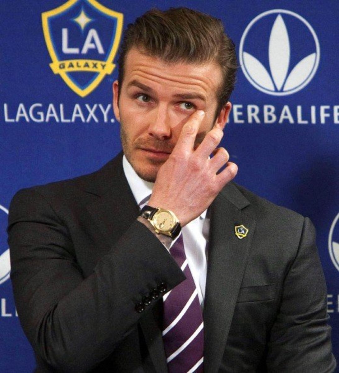 David Beckham has been seen sporting a plethora of different watches on his wrist during his years of fame, such as the beautiful, simple watch shown above.