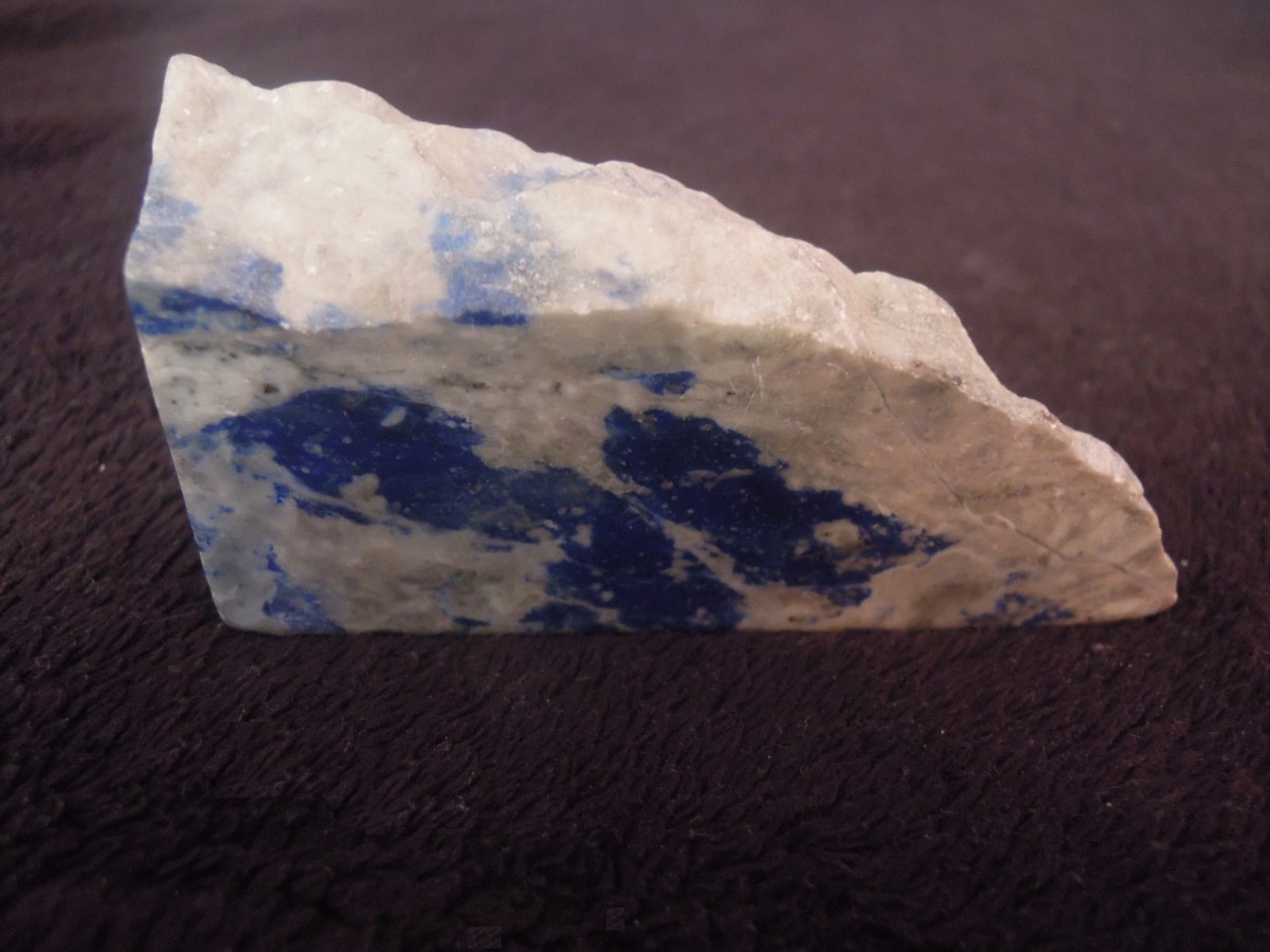 A raw sodalite crystal.