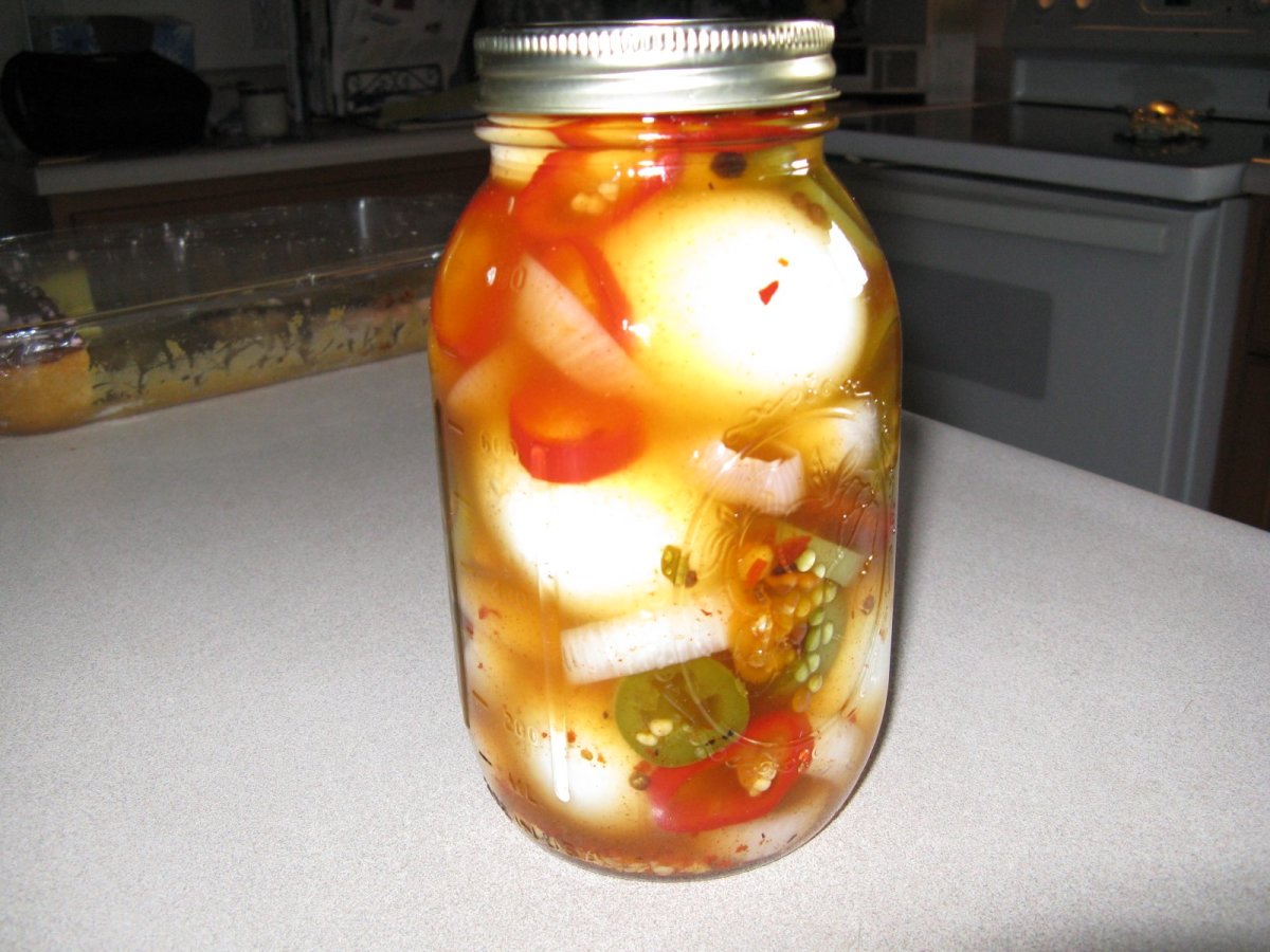 spicy pickled eggs