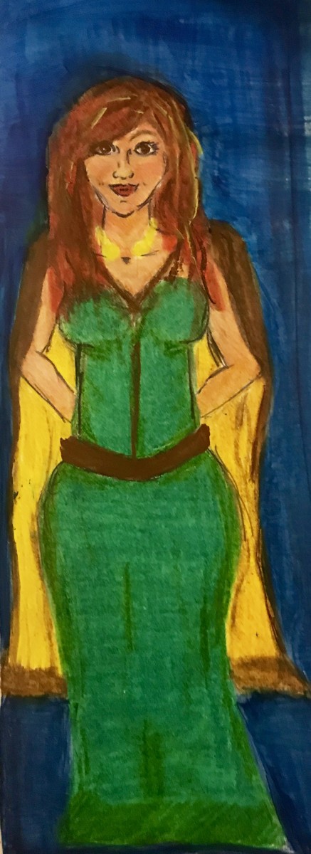 Alluring Anu by Amanda Wilson. How I envision Anu. I was attempting to capture the immense warmth and love that Anu exudes with a simple grin and deep brown eyes. Her strong, lean stature is indicative of the powers of the element Earth. 