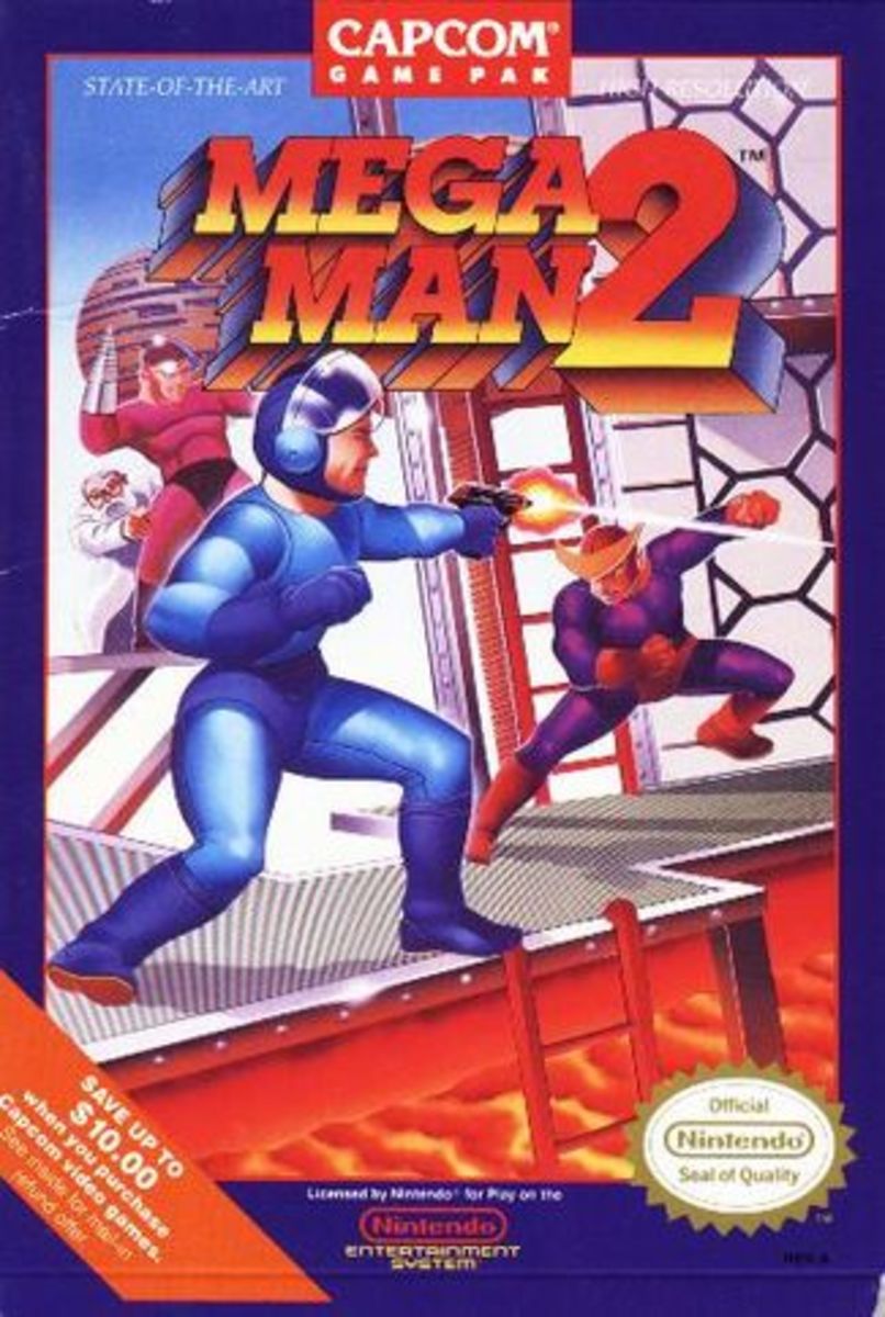 Box art for the US version of Mega Man 2 / Rock Man 2