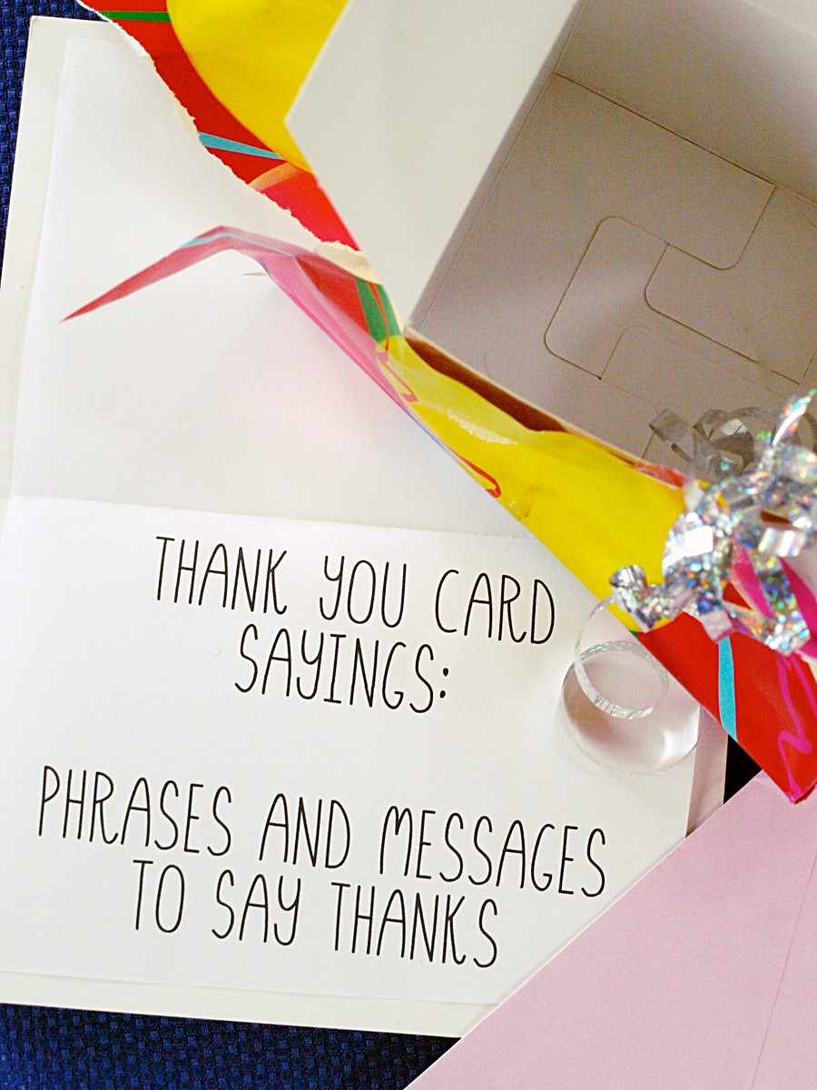 What to say in a thank you card