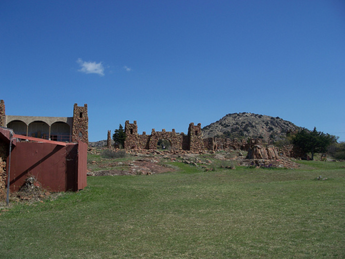 Oklahoma's Holy City: An overall view of the Holy City of the Wichitas.