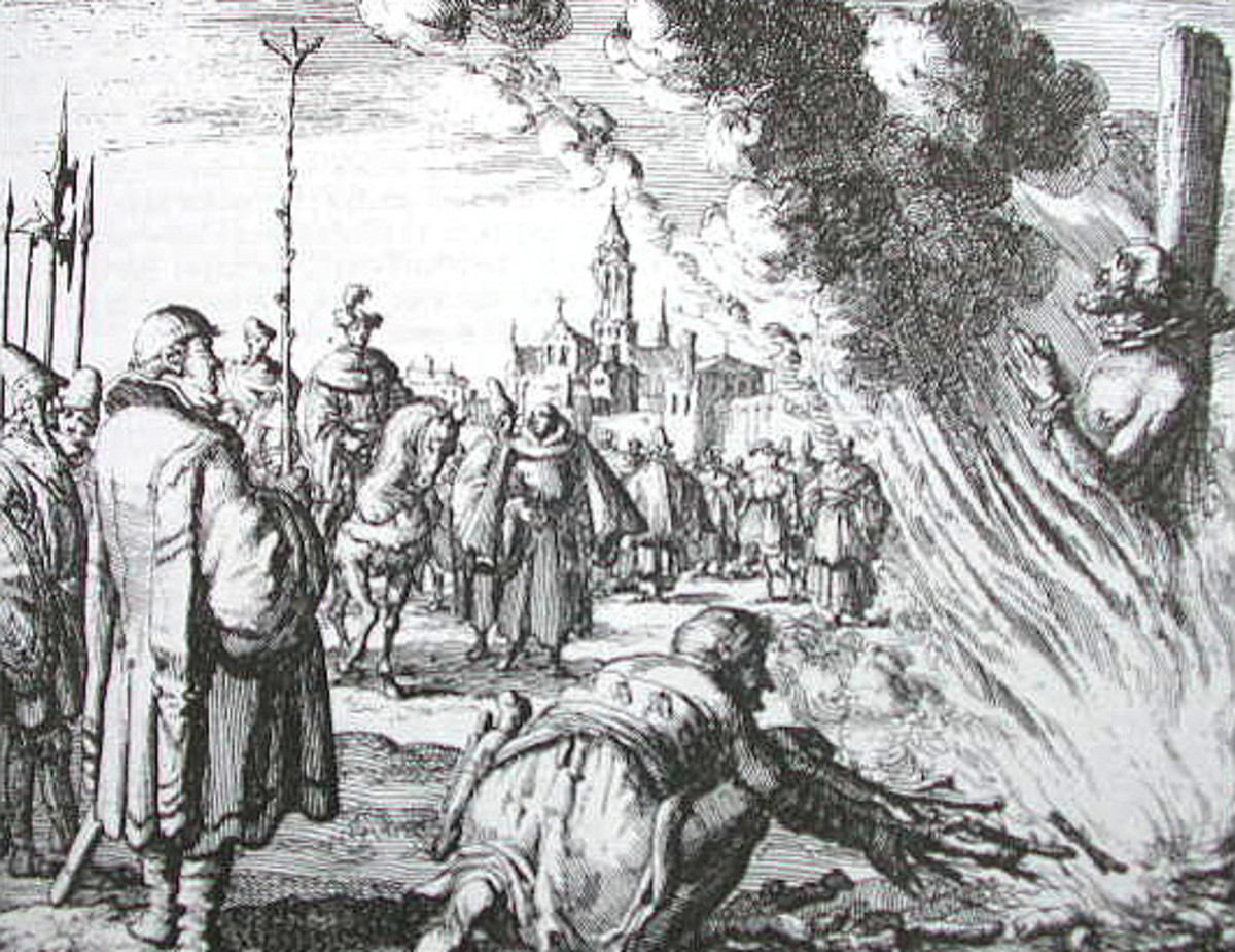 A common punishment for those who were convicted of withcraft was burning at the stake. 