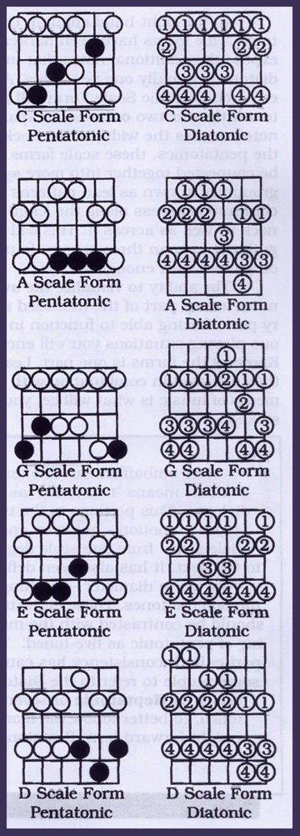Diatonic Scales Compared with Pentatonic Scales