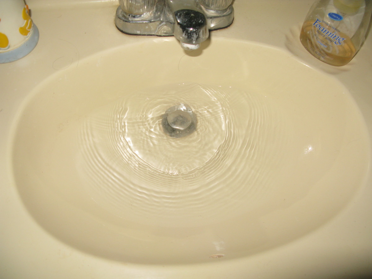 This is my bathroom sink that has a minor clog.