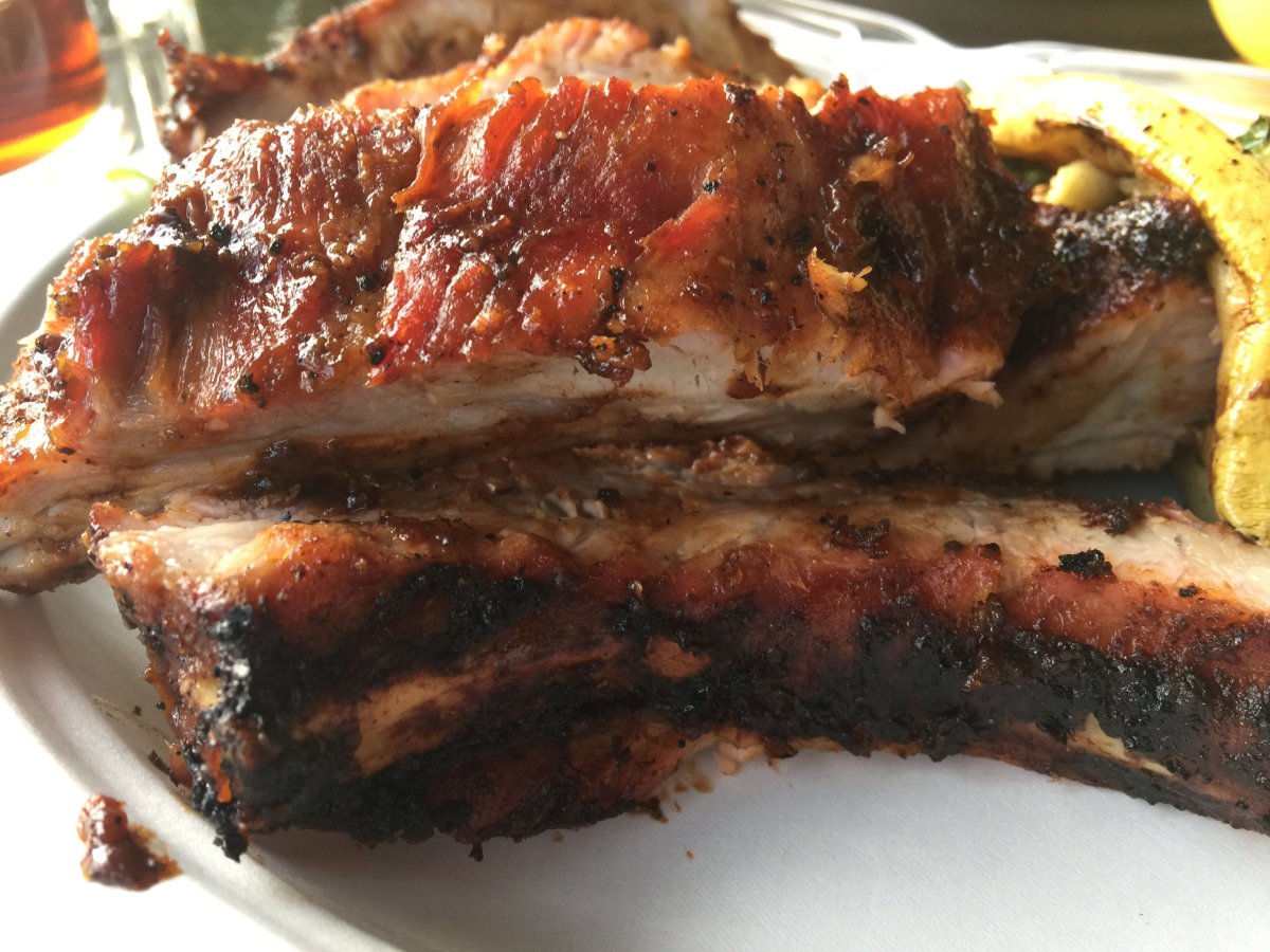 Baby back ribs with Bacon Bourbon BBQ Sauce