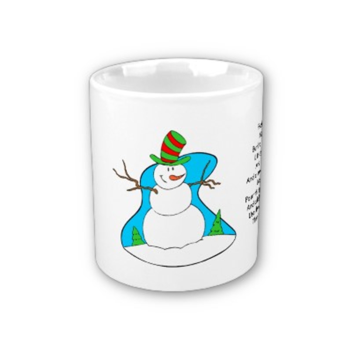 Snowman soup poem mug