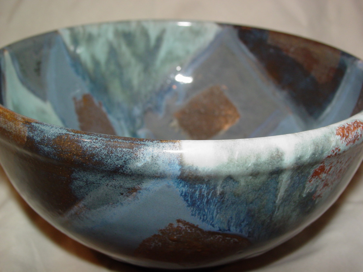 A beautiful patchwork bowl