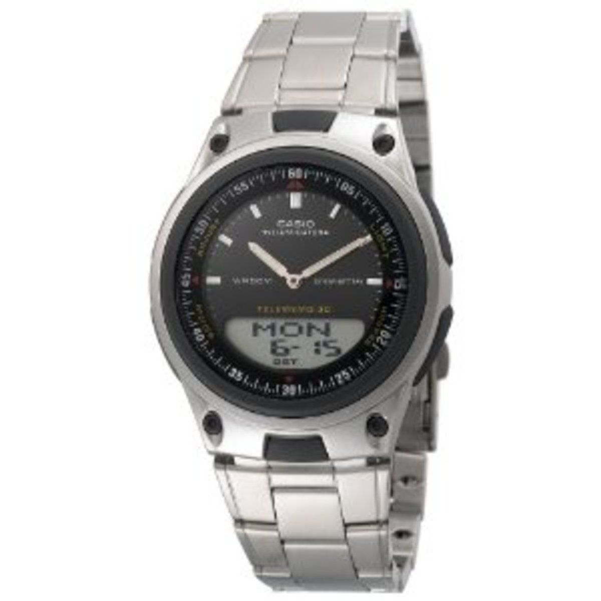 Casio Men's Ana-Digi AW80D-1AV 10-Year Battery Bracelet Watch 