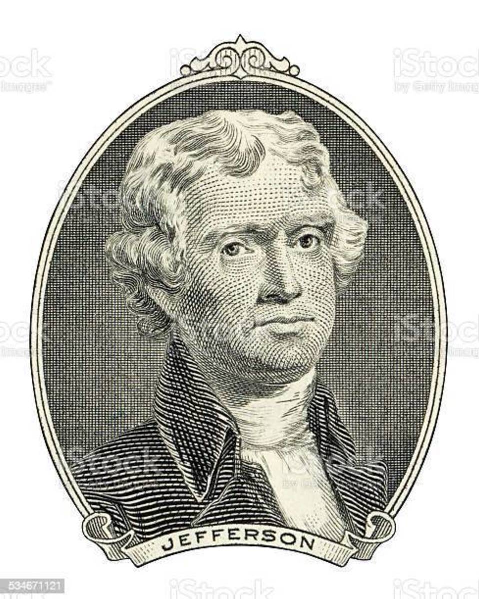 Thomas Jefferson, third president, who gave part of his own library to rebuild the Library of Congress after it was burned by the British in 1814