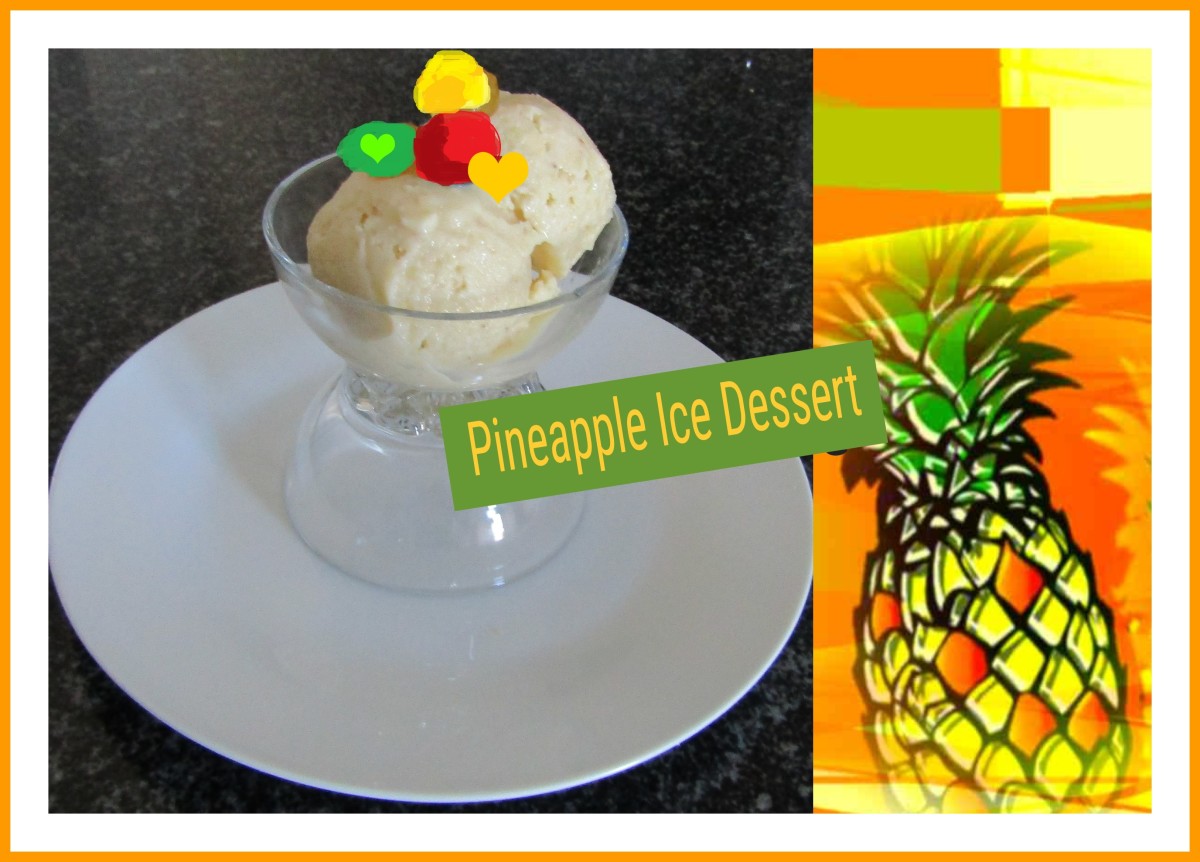 Pineapple Banana Iced Dessert for those Hot Days