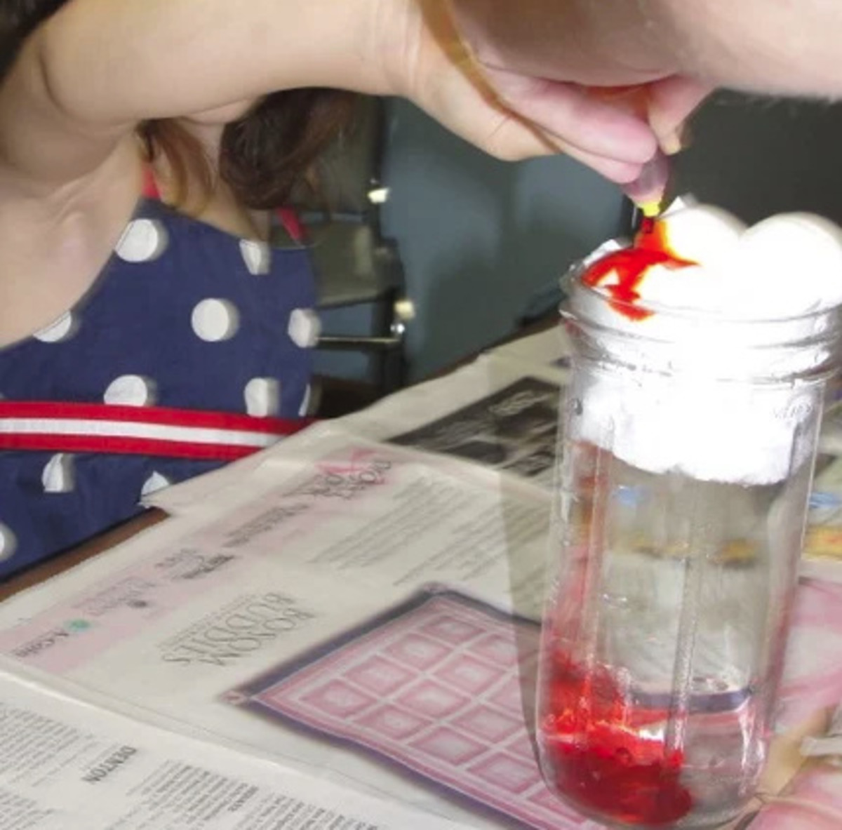 Food dye raining through a cloud of shaving cream was one of the activities we did this week at home during our Science Morning Basket & Activities time from the above link on Types of Clouds.