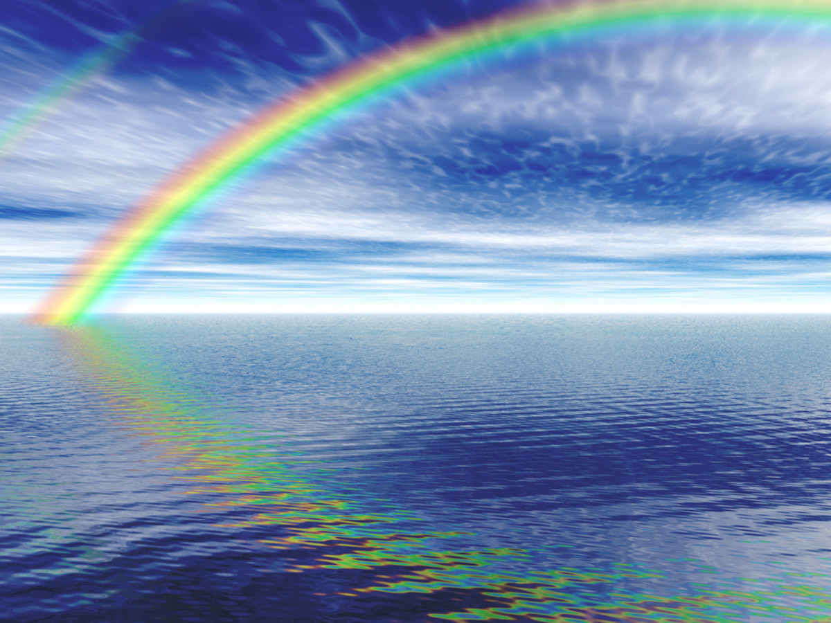 "There was something else. Somewhere over the ocean, a rainbow arched through the sky."
