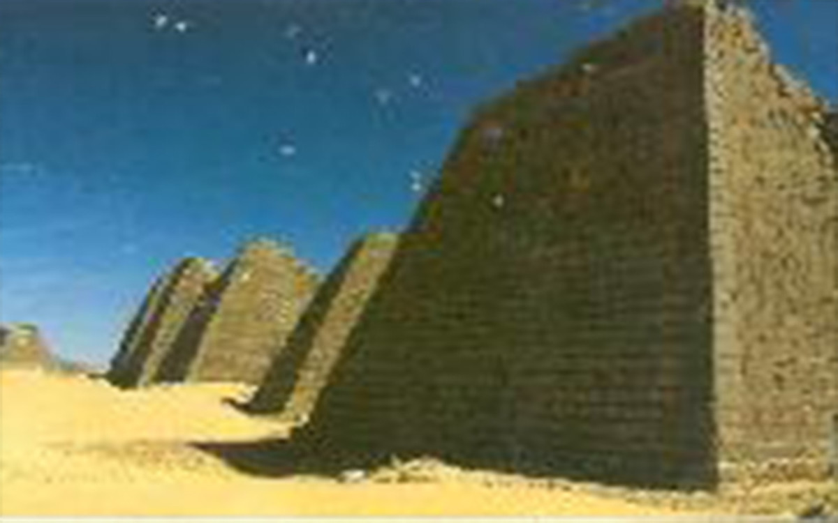 Pyramids of Meroe in color