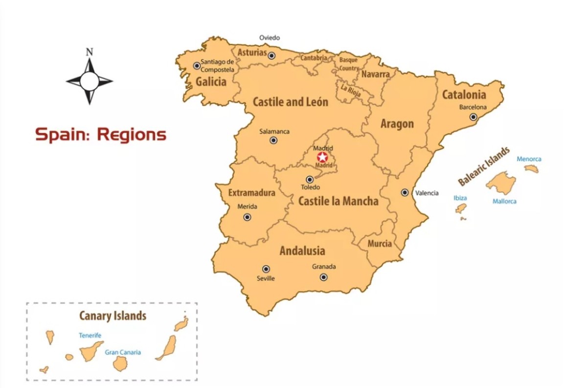 The 17 Regions of Spain