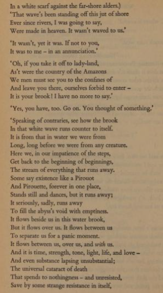 the brook poem short summary