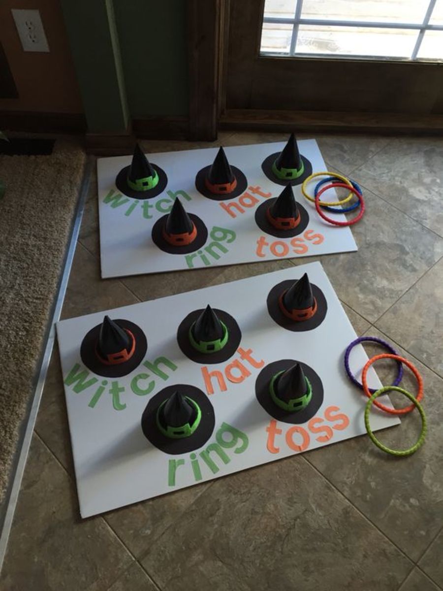 Smaller Version of Witch's Hat Ring Toss