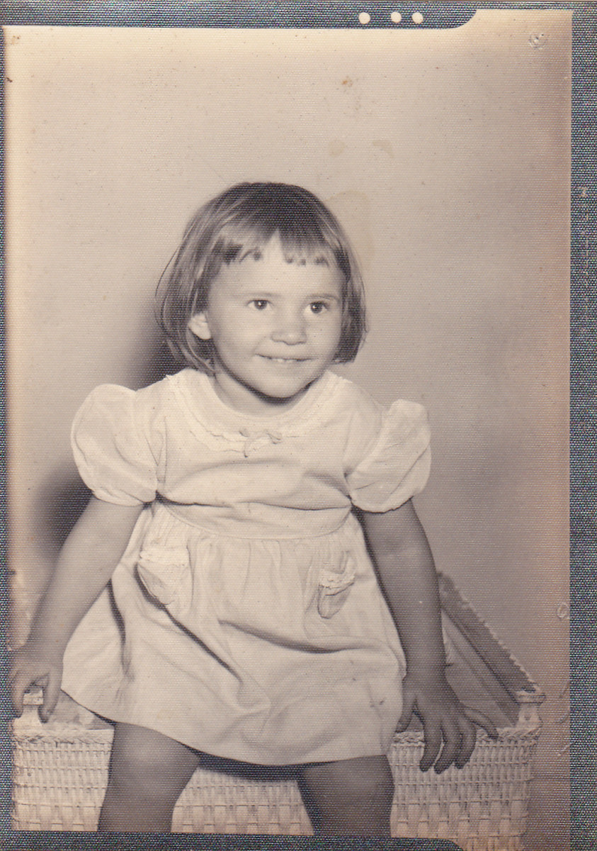 Picture taken in probably 1949.  Beatrice was about 2 years of age.