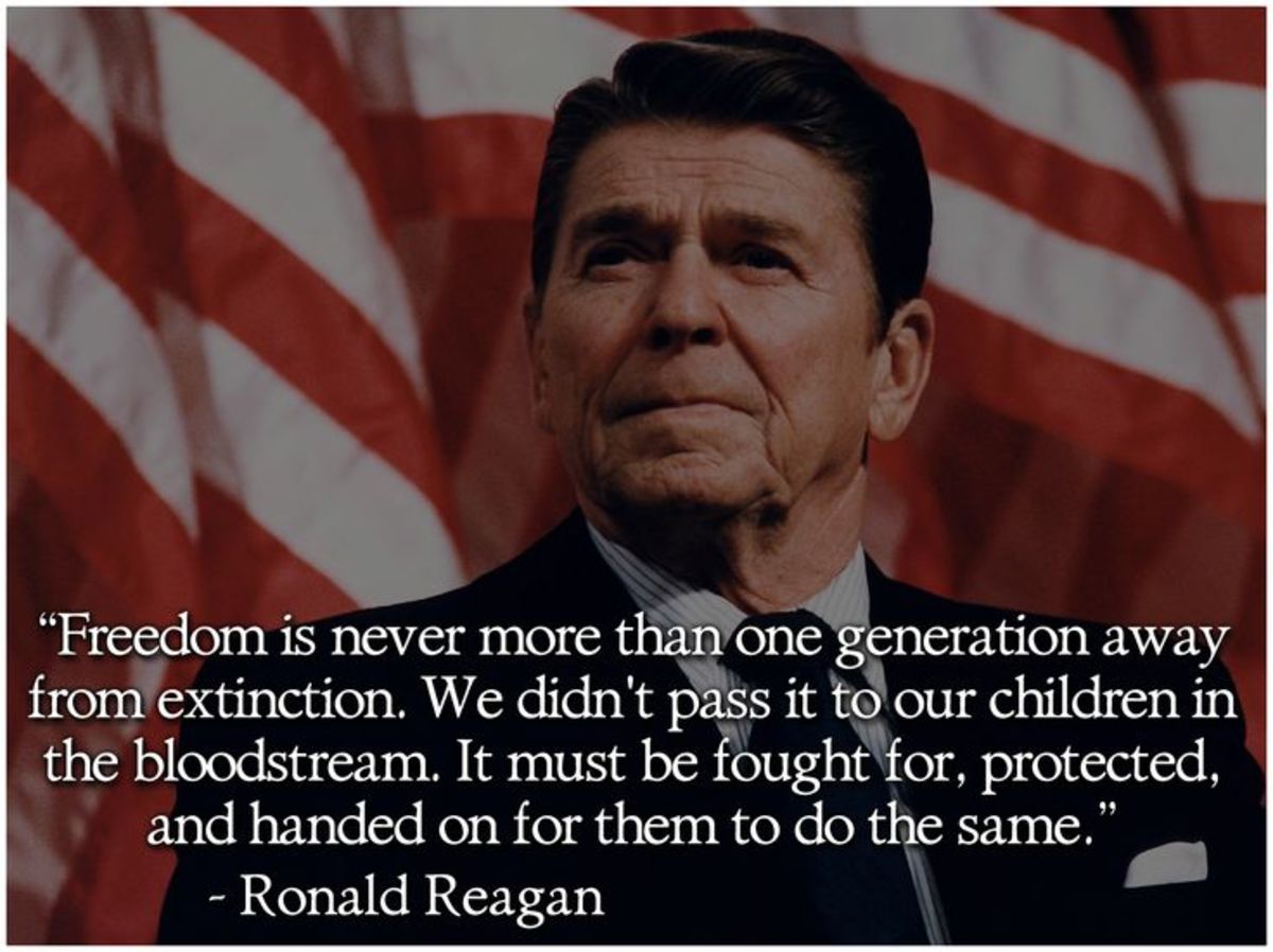 Ronald Wilson Reagan (R) 40th President of the United States of America