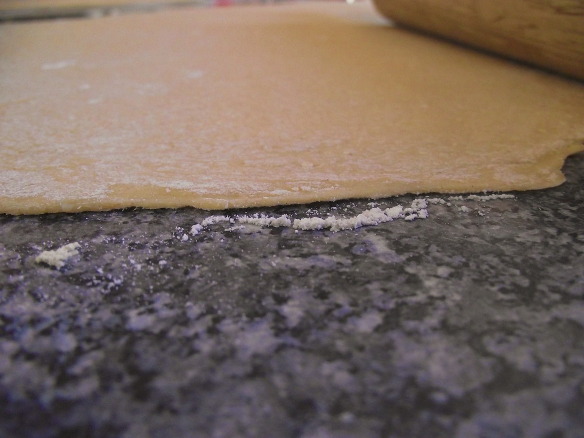 Roll the pasta dough until it is so thin that it is almost translucent.