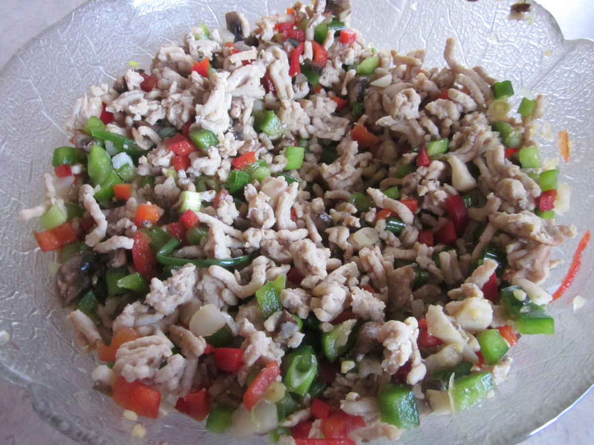 Add chicken and vegetables to marinade and refrigerate for 20 minutes