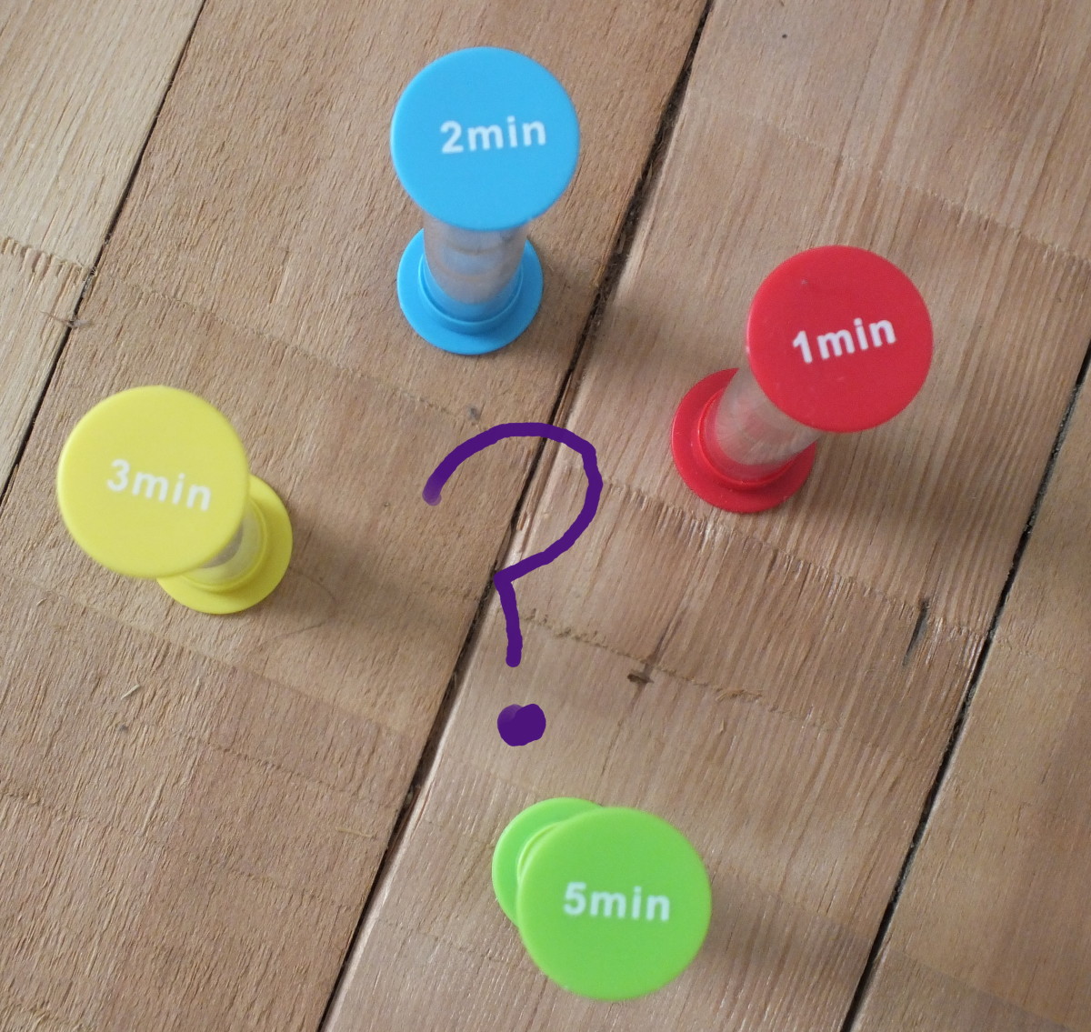 Which timer or timers will help you count ten minutes?