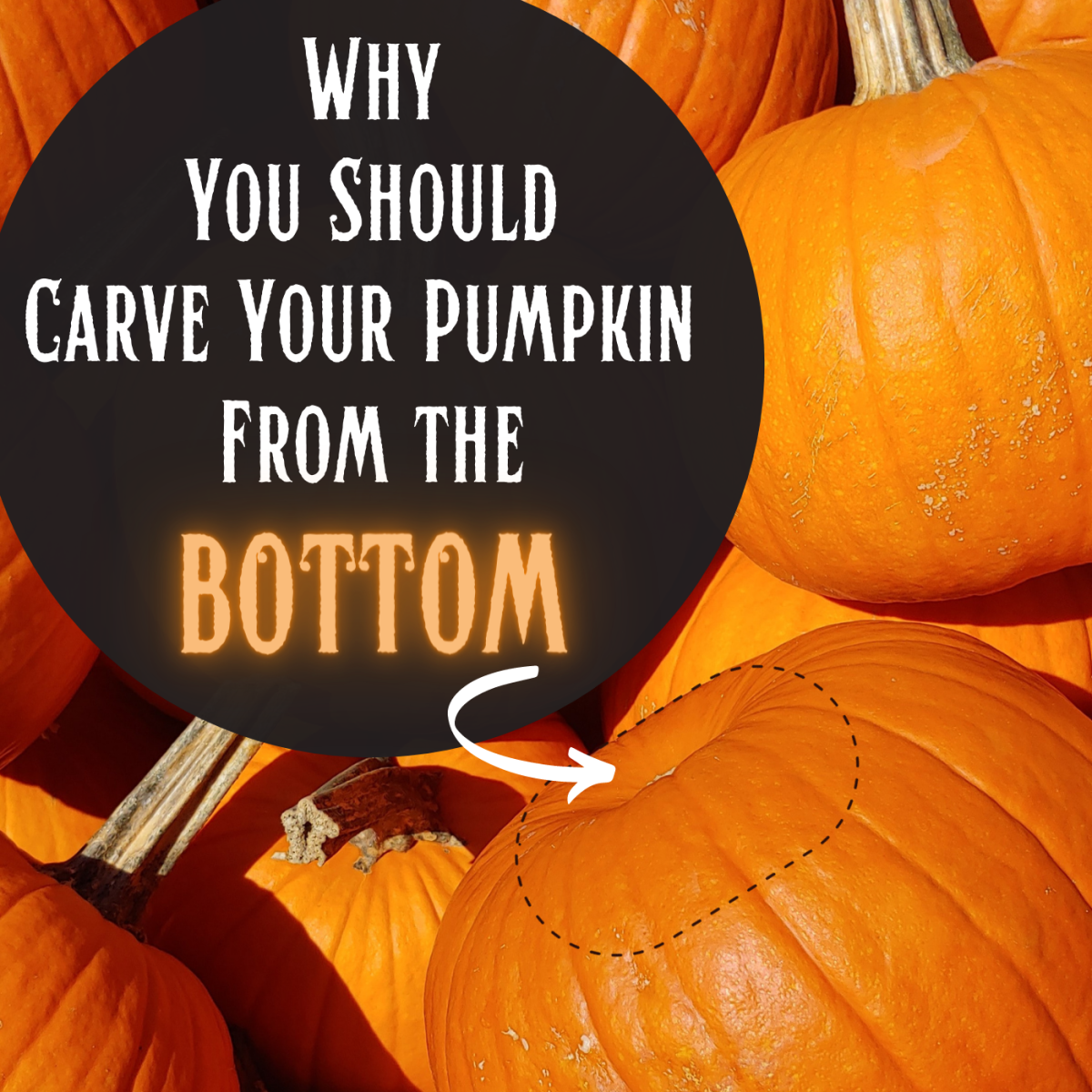 Here's an idea that may sound shocking: Carve your jack-o-lantern from the bottom rather than the top! Find out why this method works better.