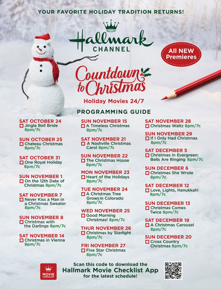 Hallmark Christmas Schedule 2024 Printable Elise Blinnie