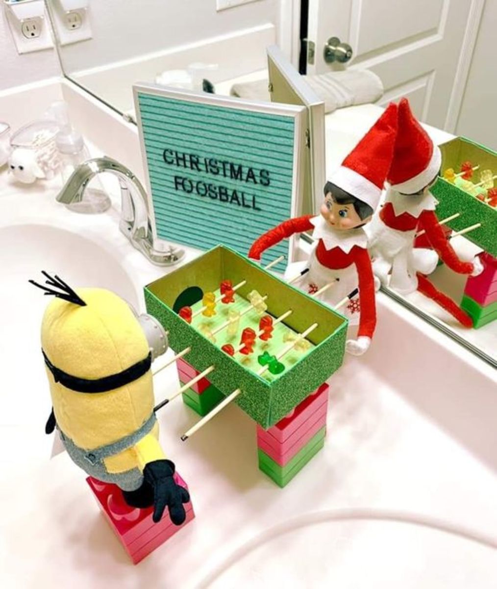 Foosball for your Elf on the Shelf. 