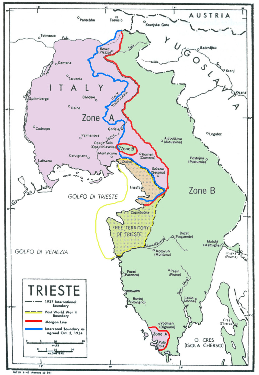 New Free Territory of Trieste Established Post WWII