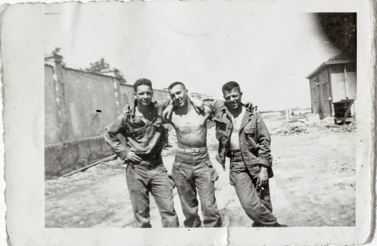 R&R Trieste, Italy Post WWII Occupation 1947-50, Kingsley Zerbel, my dad, center