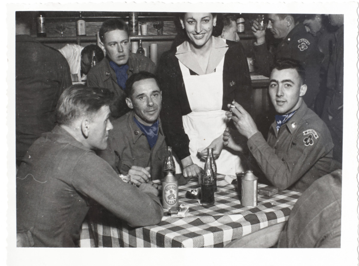 Some R&R 1947-50, my dad, Kingsley Zerbel far right. Blue scarves and the TRUST patch were added to uniforms. 