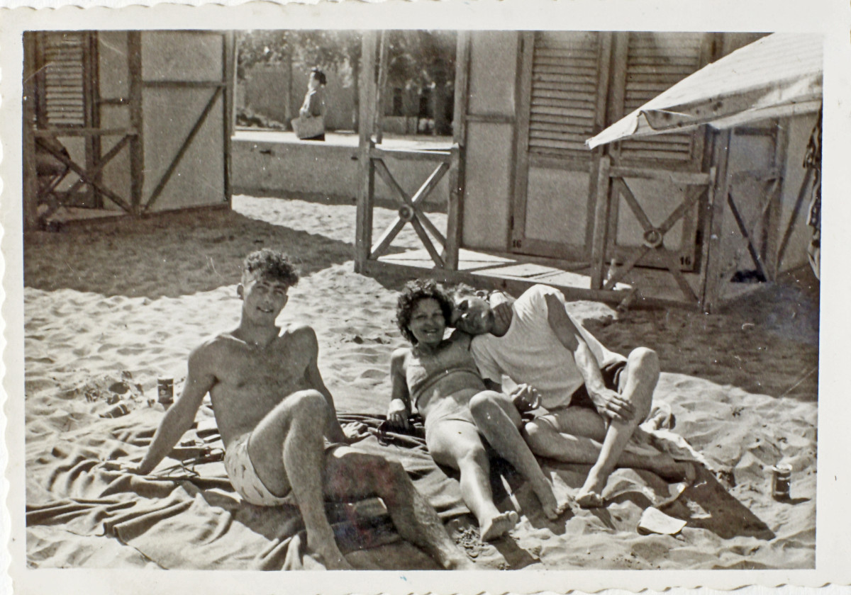 R&R Trieste, Italy Post WWII Occupation 1947-50, Kingsley Zerbel, my dad, far left with all the hair