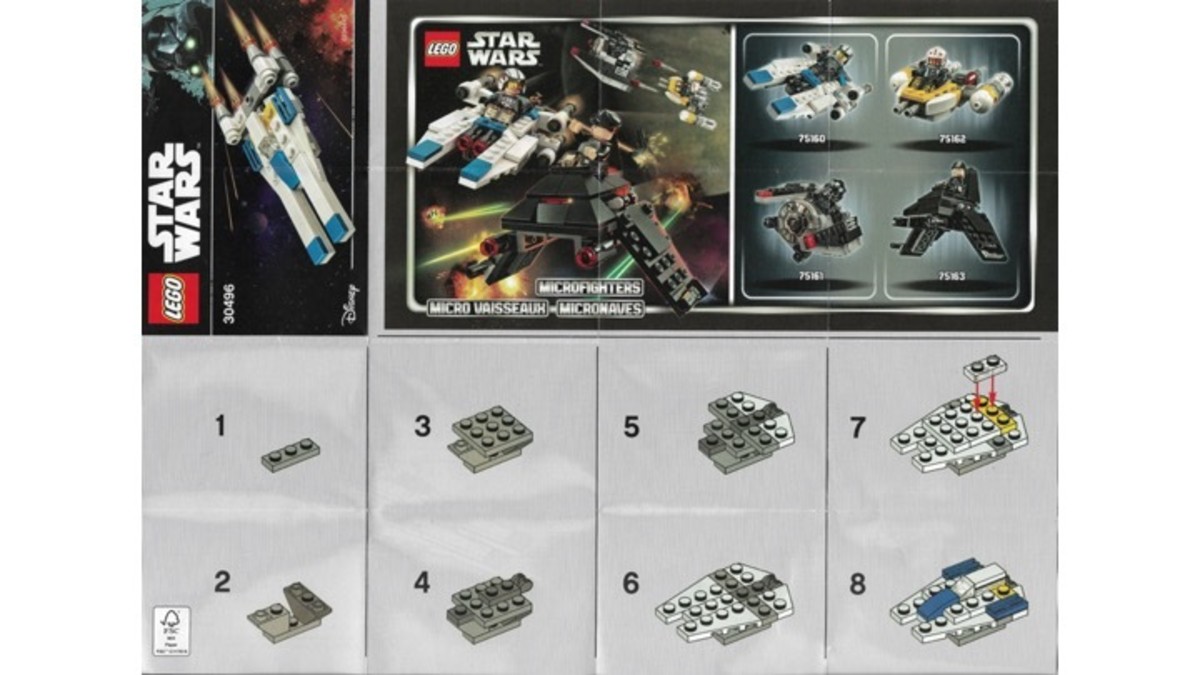 LEGO Star Wars U-Wing Fighter Polybag 30496 Instructions Side 1