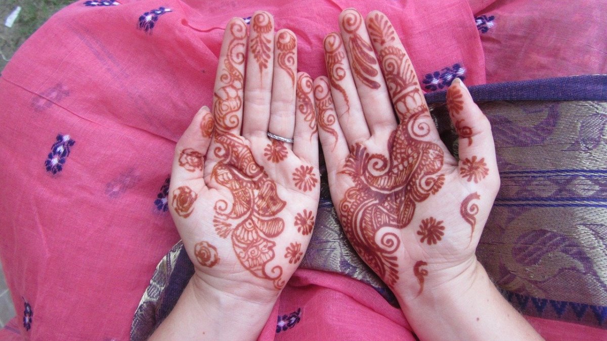 Several cultures incorporate henna decorated hands into their wedding celebrations.