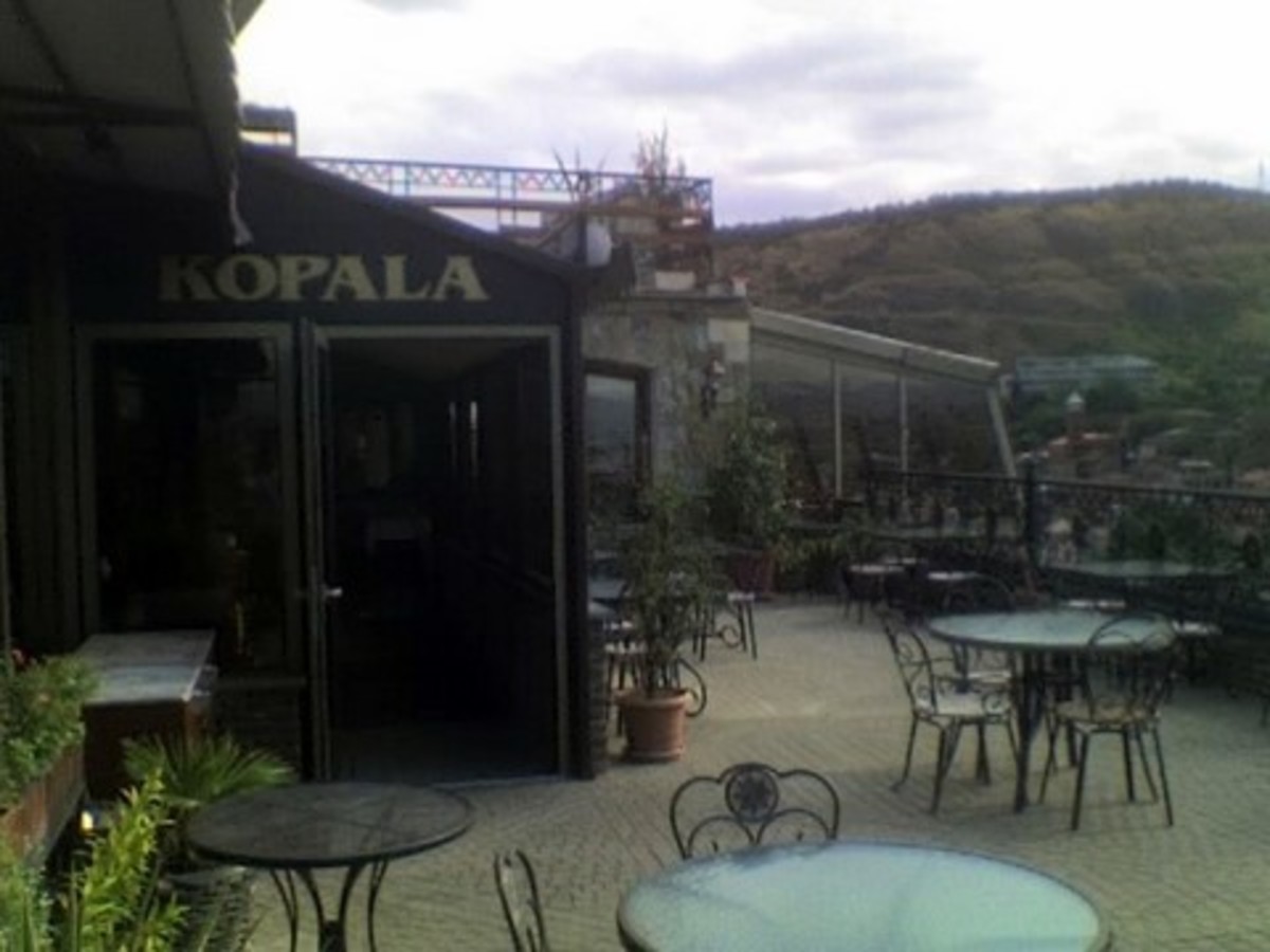 tbilisi kopala, where we relaxed after work, enjoying views over the old town and river